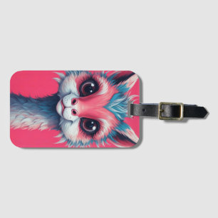 Kleurrijke lama Fun & Quirky Bagagelabel