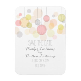 Kleurrijke lantaarns bewaren de datum magneet