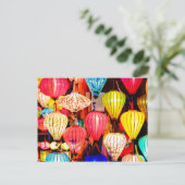 Kleurrijke lantaarns briefkaart (Staand voorkant)