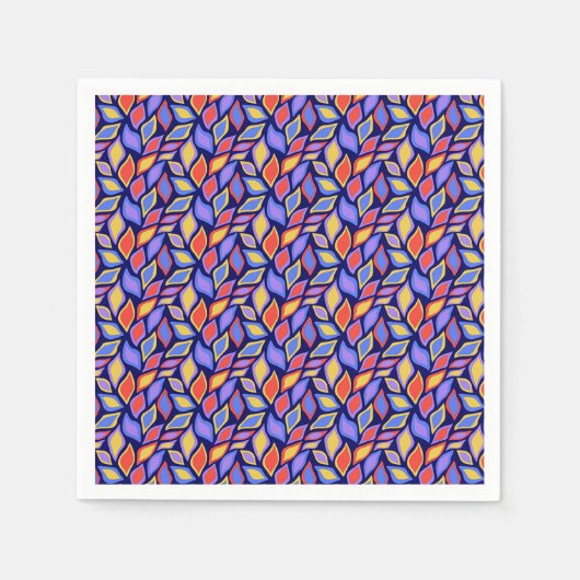 Kleurrijke Leaf Pattern Party Servet (Voorkant)