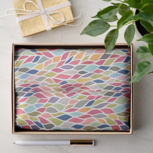 Kleurrijke lederen patroonzacht weefselomhulsel tissuepapier (Geschenk)