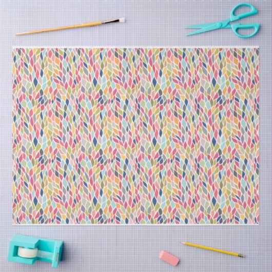 Kleurrijke lederen patroonzacht weefselomhulsel tissuepapier (Craft)