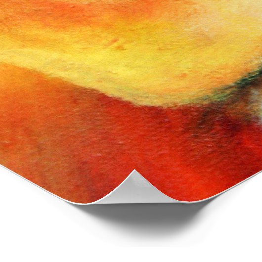 Kleurrijke leeuwenkop Portret Oil Painting Poster (Hoek)