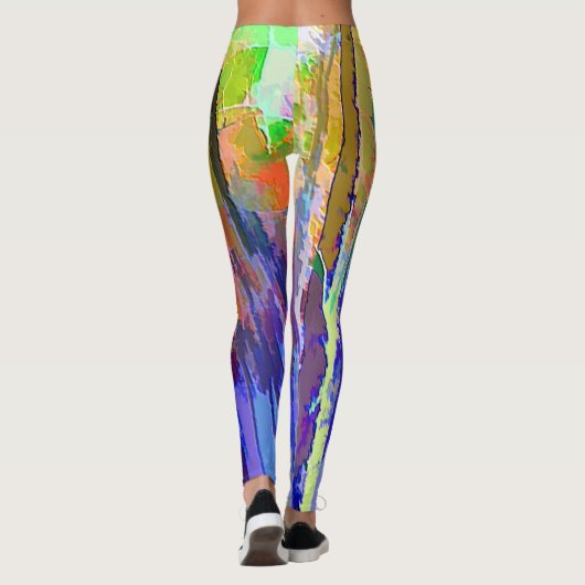 Kleurrijke Leggings met abstract ontwerp (Achterkant)