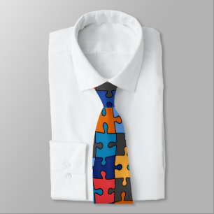 Kleurrijke Legpuzzel Stropdas