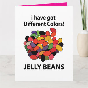 Kleurrijke lekkere Jelly Beans Grappige Jelly Bean Kaart