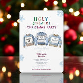 Kleurrijke Lelijke Kersttrui Party Uitnodiging