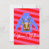 Kleurrijke lelijke trui niet-foto kerst Kaart (Voorkant)