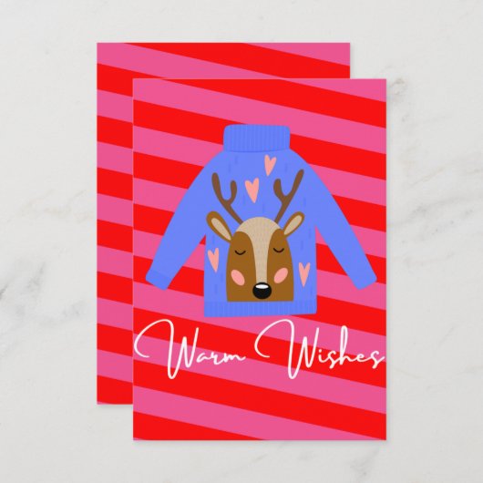 Kleurrijke lelijke trui niet-foto kerst Kaart (Voorkant / Achterkant)