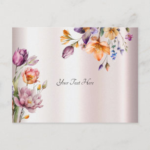 Kleurrijke Lente Bloemen Ansichtkaart Briefkaart