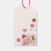 Kleurrijke lente bloemen boog dank u cadeaulabel (Achterkant)