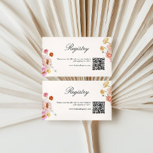 Kleurrijke lente bloemen QR-code cadeau registrati
