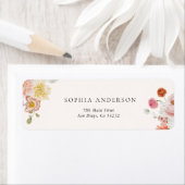 Kleurrijke lente bloemen retouradres etiket (Insitu)