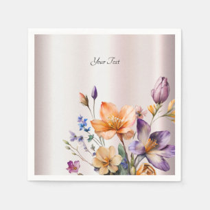 Kleurrijke lente bloemen servetten