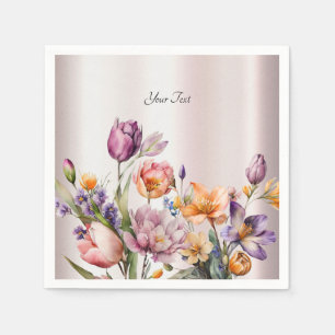 Kleurrijke lente bloemen servetten