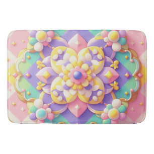 kleurrijke lente/Pasen/prinsessenpastel Badmat