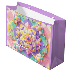 kleurrijke lente/Pasen/prinsessenpastel Groot Cadeauzakje
