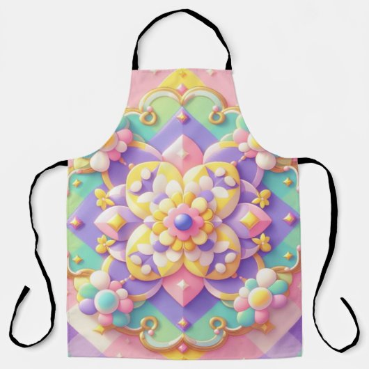kleurrijke lente/Pasen/prinsessenpastel Schort (Voorkant)