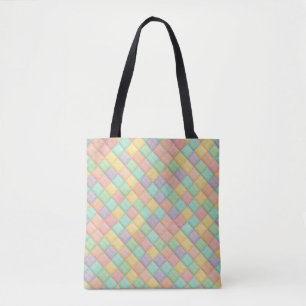 Kleurrijke lente/Pasen vintage patchwork quilt Draagtas