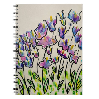 Kleurrijke lente tulpen groet notitieboek
