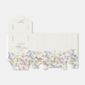 Kleurrijke lente weide met wilde bloemen Baby Sho Bedankdoosjes (Uitgevouwen)