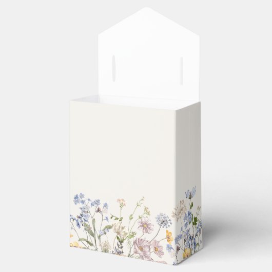 Kleurrijke lente weide met wilde bloemen Baby Sho Bedankdoosjes (Geopend)