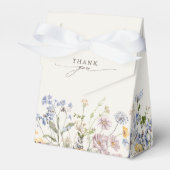 Kleurrijke lente weide met wilde bloemen Baby Sho Bedankdoosjes (Voorkant Zijde)