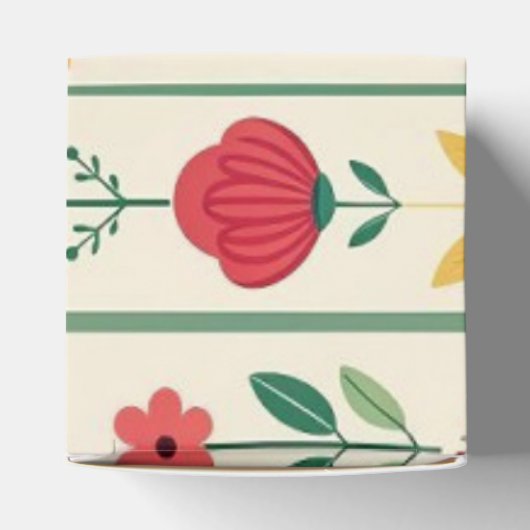 Kleurrijke lente weide tuin bruiloft met wilde blo bedankdoosjes (Bovenkant)