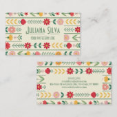 Kleurrijke lente weide tuin met wilde bloemen visitekaartje (Voorkant / Achterkant)