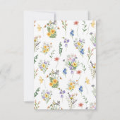 Kleurrijke Lente Wildbloem, Tuinbloemen Bedankkaart (Achterkant)