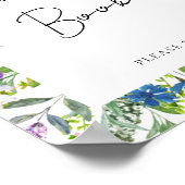 Kleurrijke Lente Wildbloemen Bruiloft Poster (Hoek)