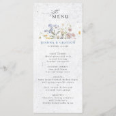 Kleurrijke Lente Wilde Bloemen Weide Bruiloft Menu (Voorkant)