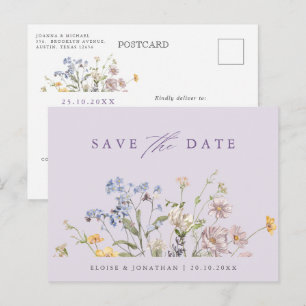 Kleurrijke Lente Wilde Bloemenweide Bewaar de Dat Briefkaart