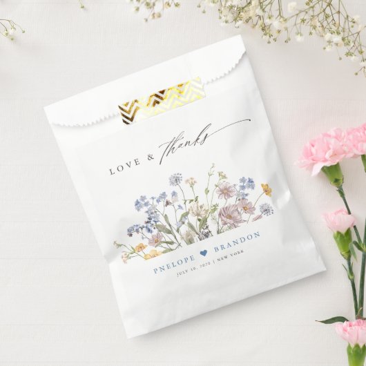 Kleurrijke lente Wildflower beemdweide Garden Wedd Bedankzakje (Gezegeld)