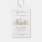 Kleurrijke lente Wildflower beemdweide Garden Wedd Cadeaulabel (Voorkant)
