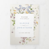 Kleurrijke lente Wildflower beemdweide Garden Wedd Drieluik Programma (Cover)