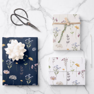 Kleurrijke lente Wildflower beemdweide Garden Wedd Inpakpapier Vel