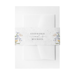 Kleurrijke lente Wildflower beemdweide Garden Wedd Uitnodigingen Wikkel