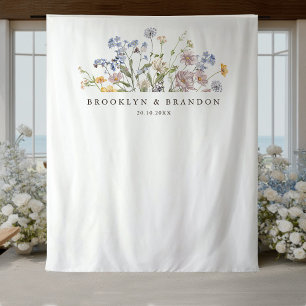 Kleurrijke lente Wildflower beemdweide Garden Wedd Wandkleed