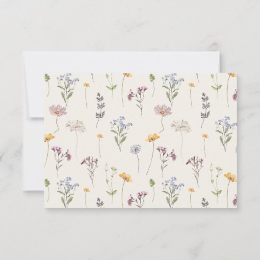 Kleurrijke Lente Wildflower Meadow Bruiloft QR Cod RSVP Kaartje (Achterkant)