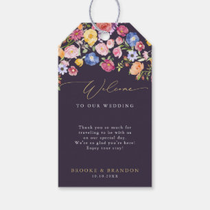 Kleurrijke lente Wildflower Meadow Garden Wedding Cadeaulabel