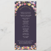 Kleurrijke lente Wildflower Meadow Garden Wedding  Programma (Achterkant)