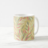 Kleurrijke lente zomer bladeren patroon koffiemok (Voorkant rechts)