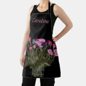 Kleurrijke lentebloem +Custom naam voor haar Schort (Insitu)