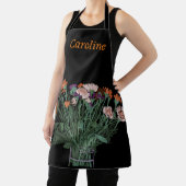 Kleurrijke  lentebloem +Custom naam voor haar Schort (Insitu)