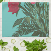 Kleurrijke  lentebloemen + aangepaste naam theedoek (Gevouwen)