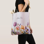 Kleurrijke lentebloemen Canvas tas (Dichtbij)