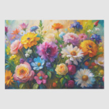Kleurrijke Lentebloemen Decoupage