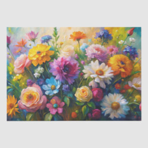 Kleurrijke Lentebloemen Decoupage Tissuepapier
