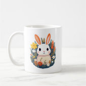 Kleurrijke lentekonijn koffiemok (Links)